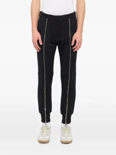 Juun.J zipped-detail track pants - Black