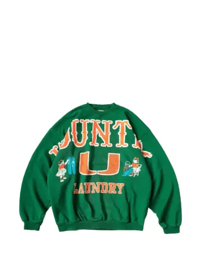 KAPITAL Big Kountry crew-neck sweater - Green