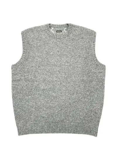 KAPITAL Bone-intarsia knitted vest - Grey