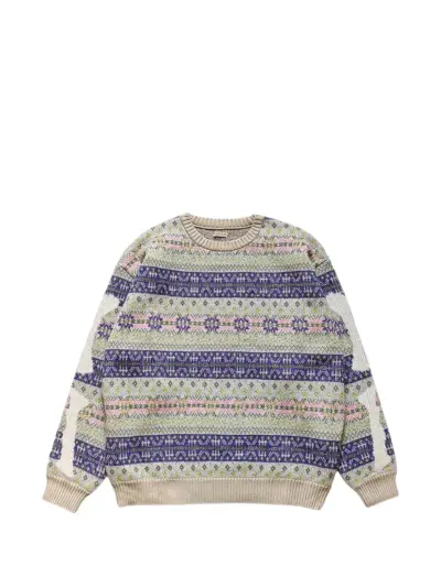 KAPITAL Fair Isle Bone sweater - Neutrals