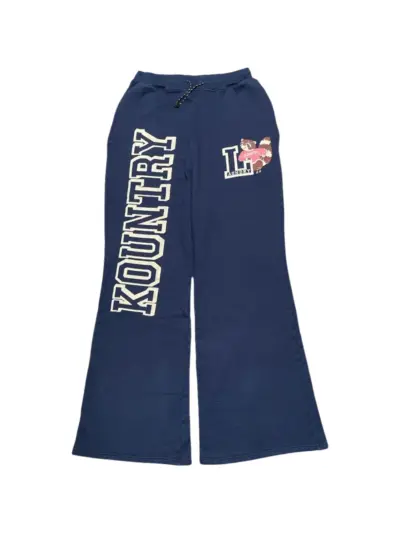 KAPITAL Kountry flared track pants - Blue