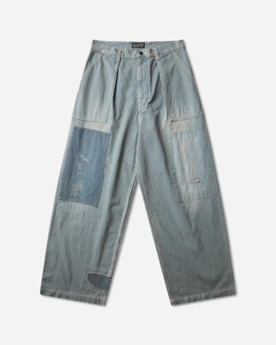 KAPITAL Men s Liberty Hickoree Fatigue Baggy Pants (Rushfiled Remake) Hickory Stripes