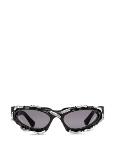 Kuboraum crystal-embellished sunglasses - Black