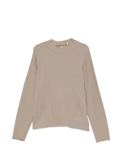 Leon Emanuel Blanck ribbed-knit panelled sweater - Neutrals