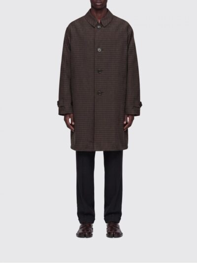 MAISON MARGIELA Checked Cotton Blend Trench Coat