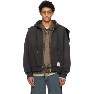 Maison MIHARA YASUHIRO Black Pullover Combined Hoodie