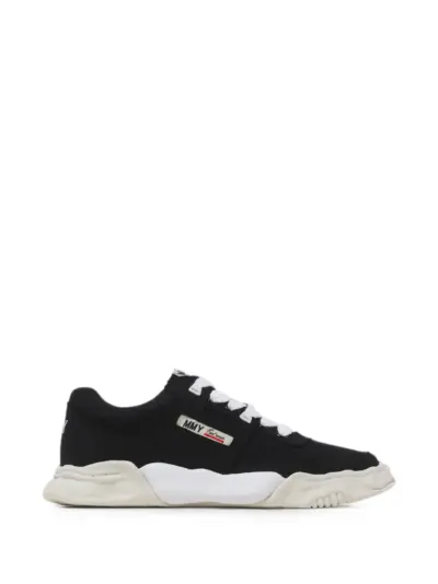 Maison MIHARA YASUHIRO Parker canvas logo-embroidered sneakers - Black