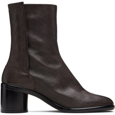 Maison Margiela Brown Tabi Ankle Boots
