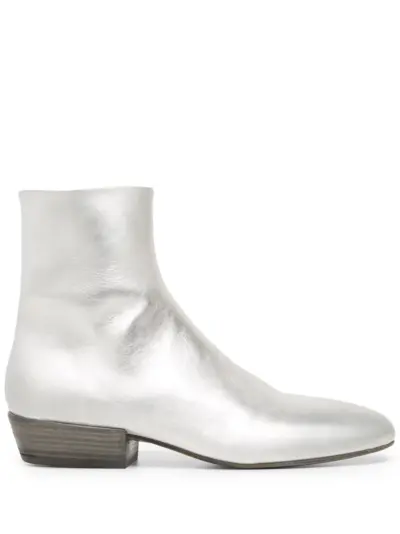 Marsèll Granblocco metaliic-leather ankle boots - Silver
