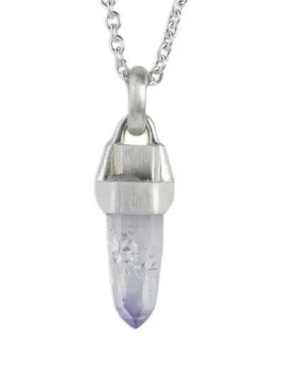 Parts of Four amethyst sterling-silver necklace
