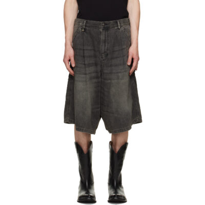 R13 Black Jesse Carpenter Denim Shorts