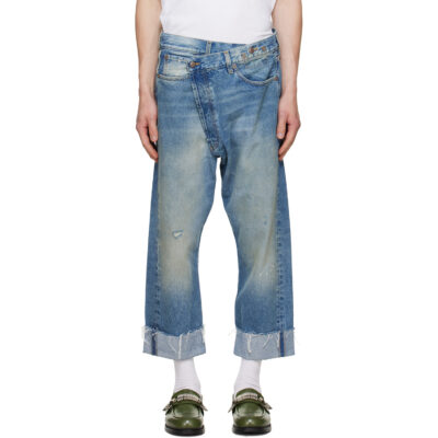 R13 Blue Crossover Jeans
