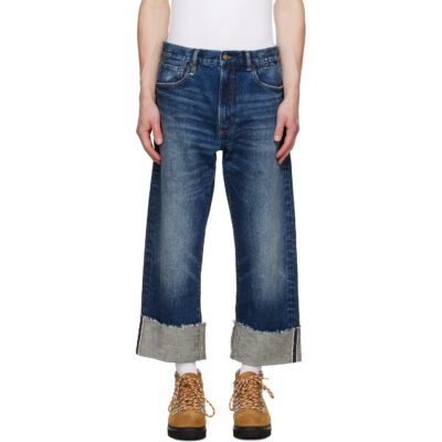 R13 Blue Cuffed X-Boyfriend Jeans