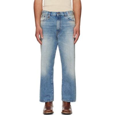 R13 Blue Washed Boyfriend Jeans