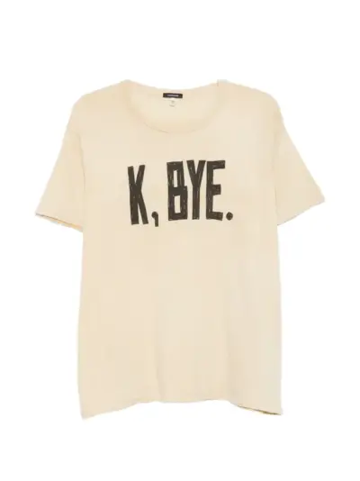 R13 K Bye Boy T-shirt - Neutrals