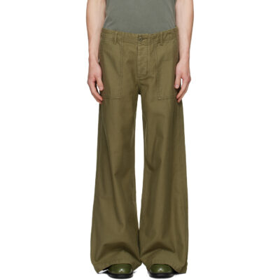 R13 Khaki D'Arcy Flare Utility Cargo Pants