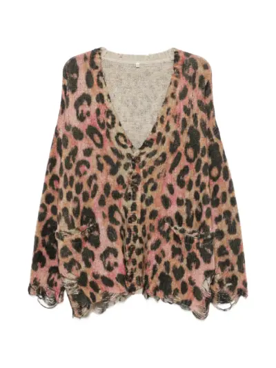 R13 leopard-print cardigan - Black