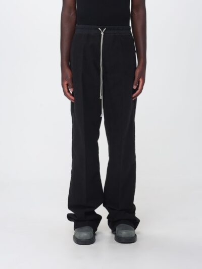 RICK OWENS Drawstring Wide-Leg Cotton Trousers