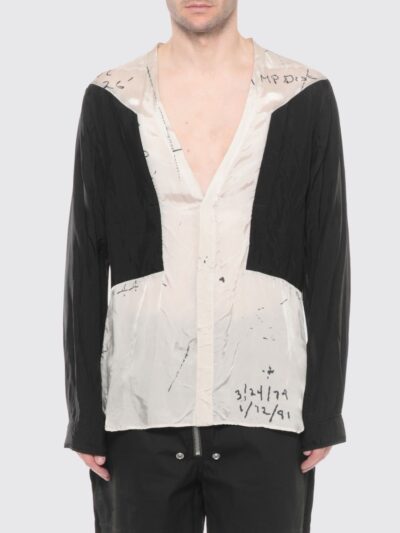 RICK OWENS Larry Fogpocket Printed Cotton Blend Shirt