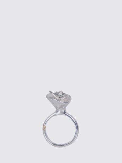 ROSA MARIA Silver Ring with Set Emeralds