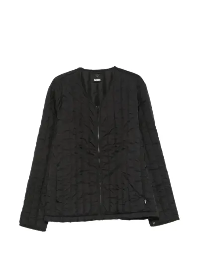 Rains Banja Liner quilted zip-up jacket - Black
