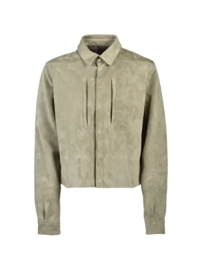 Rick Owens Alice suede panelled jacket - Green