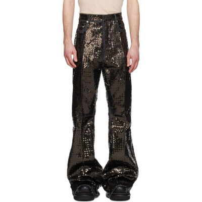 Rick Owens Black Temple Bolan Bootcut Jeans