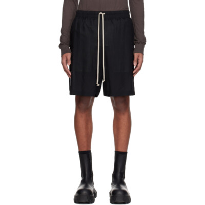 Rick Owens Black Temple Boxer Shorts