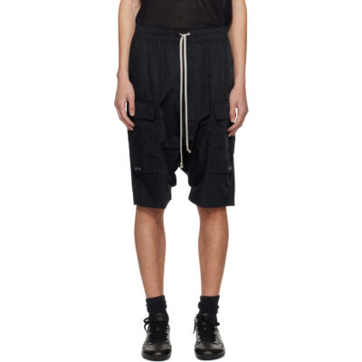 Rick Owens Black Temple Cargo Pods Shorts