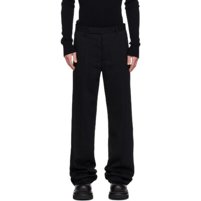 Rick Owens Black Temple Tailored Dietrich Trousers