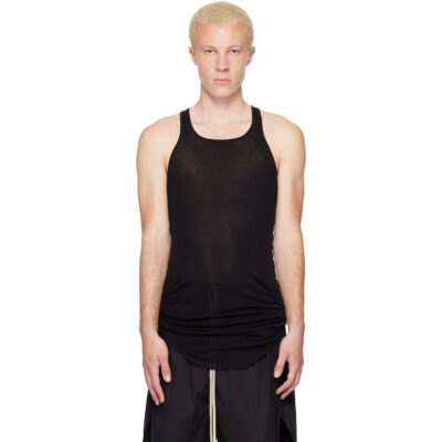 Rick Owens Black Tower Basic Rib Tank Top