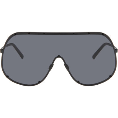 Rick Owens Black Tower Shield Sunglasses