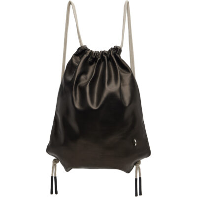Rick Owens Black & Off-White Concordians Drawstring Backpack