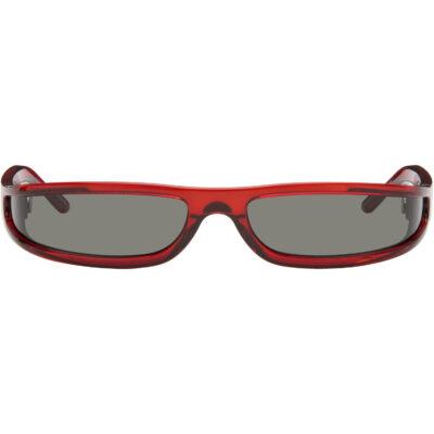 Rick Owens Burgundy Tower Fog Sunglasses