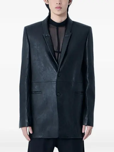 Rick Owens Concordian leather jacket - Black