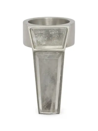 Rick Owens Crystal Trunk ring - Silver