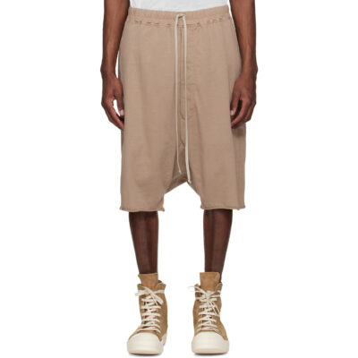 Rick Owens DRKSHDW Beige Temple Drawstring Pods Shorts