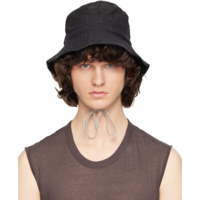 Rick Owens DRKSHDW Black Temple Gilligan Bucket Hat