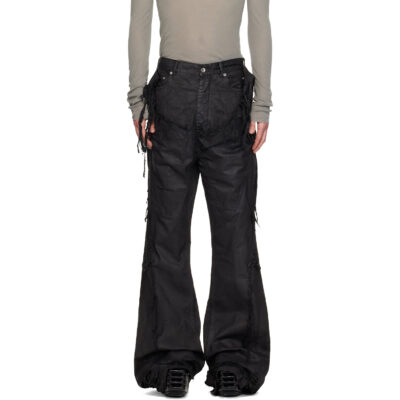 Rick Owens DRKSHDW Black Temple Slivered Bootcut Jeans