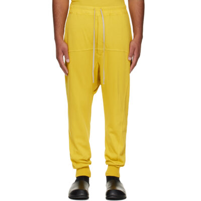 Rick Owens DRKSHDW Yellow Concordians Drawstring Sweatpants