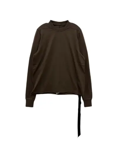 Rick Owens DRKSHDW strap-detail raw-cut sweatshirt - Brown