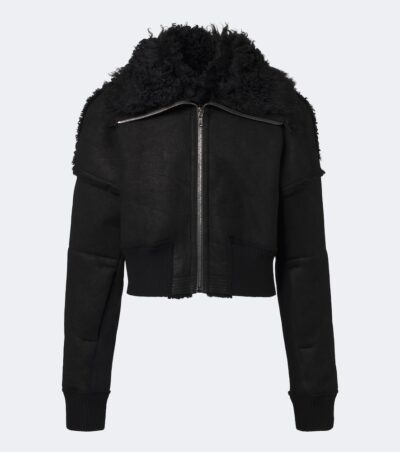 Rick Owens Flight cropped leather jacket