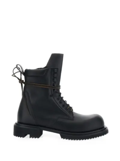 Rick Owens Gabe lace-up leather boots - Black