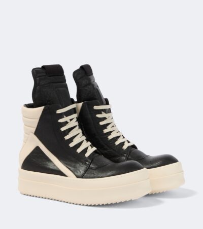 Rick Owens Geobasket leather high-top platform sneakers