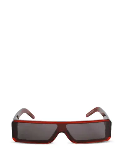 Rick Owens Geth rectangle-frame sunglasses - Red