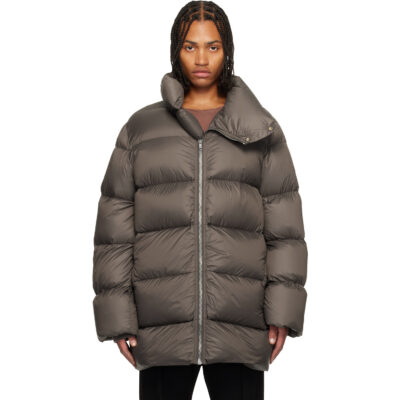 Rick Owens Gray Concordians Turtle Down Coat