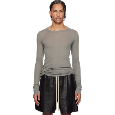 Rick Owens Gray Temple Rib LS T-shirt