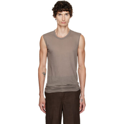 Rick Owens Gray Tower Basic SL Tank Top