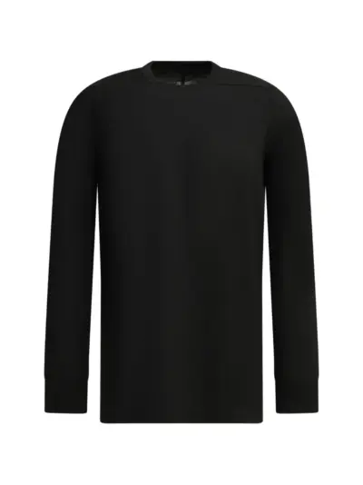 Rick Owens Level LS T long-sleeve cotton sweater - Black