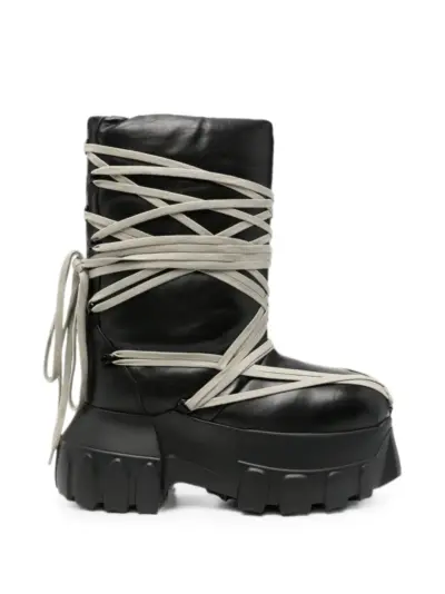 Rick Owens Mega Bumper lace-up boots - Black